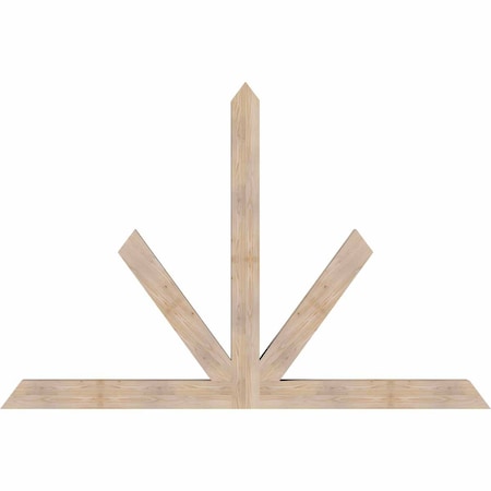 Ekena Millwork Saratoga Smooth Timber Gable Bracket, Douglas Fir, 96"W x 64"H x 5 1/2"D x 5 1/2"F, 16/12 Pitch GBW096X64X0606SAR00SDF